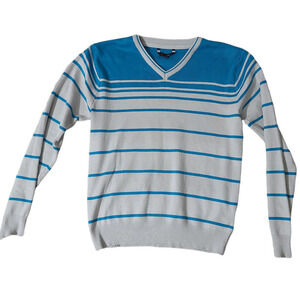 Cloudbreak sweater men v neck long sleeve striped sz M